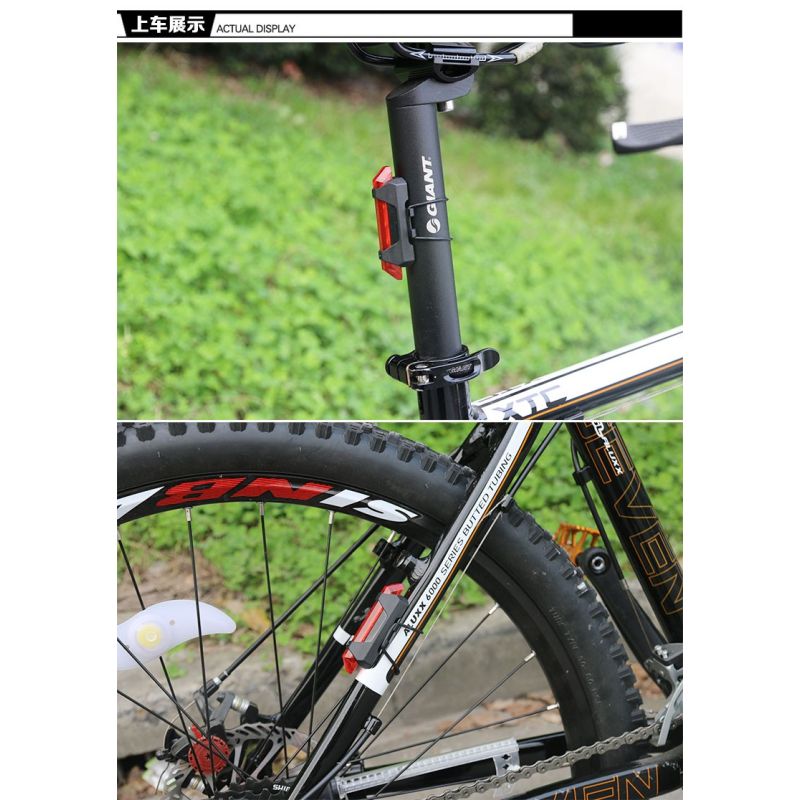 Přenosné USB Dobíjecí Zadní Cyklistické Světlo – LED pro Městskou Cyklistiku a Bezpečnost