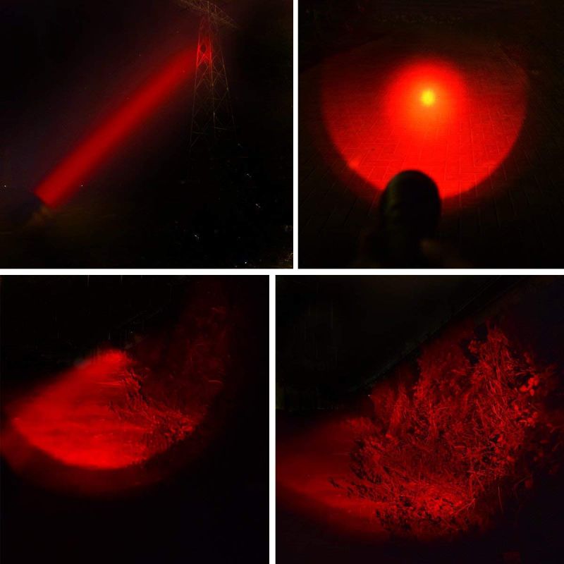 UltraFire WF-502B XP-E2 LED Svítilna: Kompaktní Červená Lovecká IPX65 Vodotěsná pro Noční Pozorování