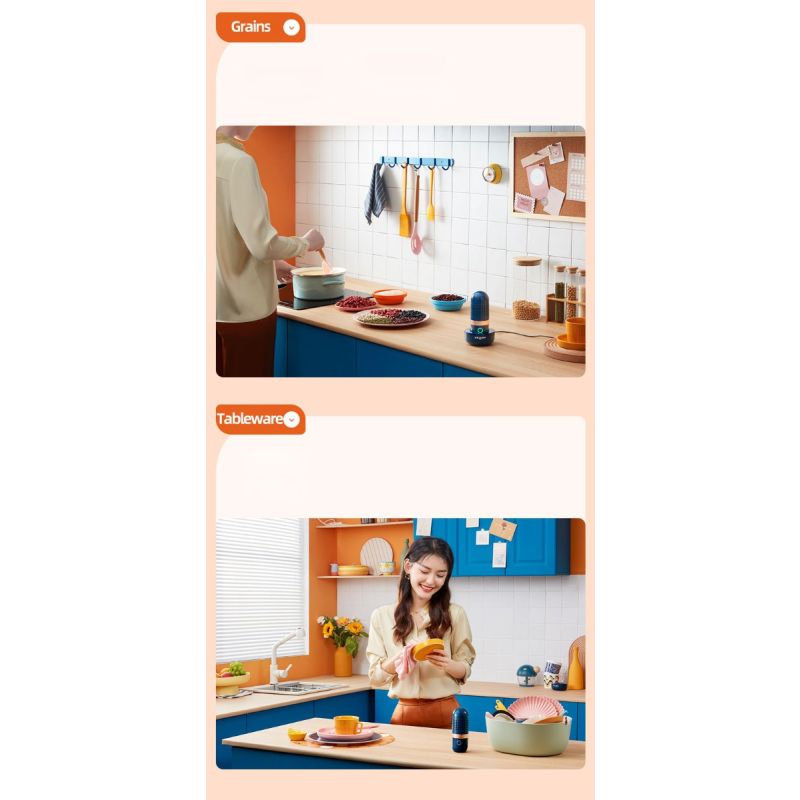 Donlim Čistič Ovoce & Zeleniny - Bezpečnost Potravin Ozonizér pro Zdravý Životní Styl, Dobíjecí, Intuitivní Design