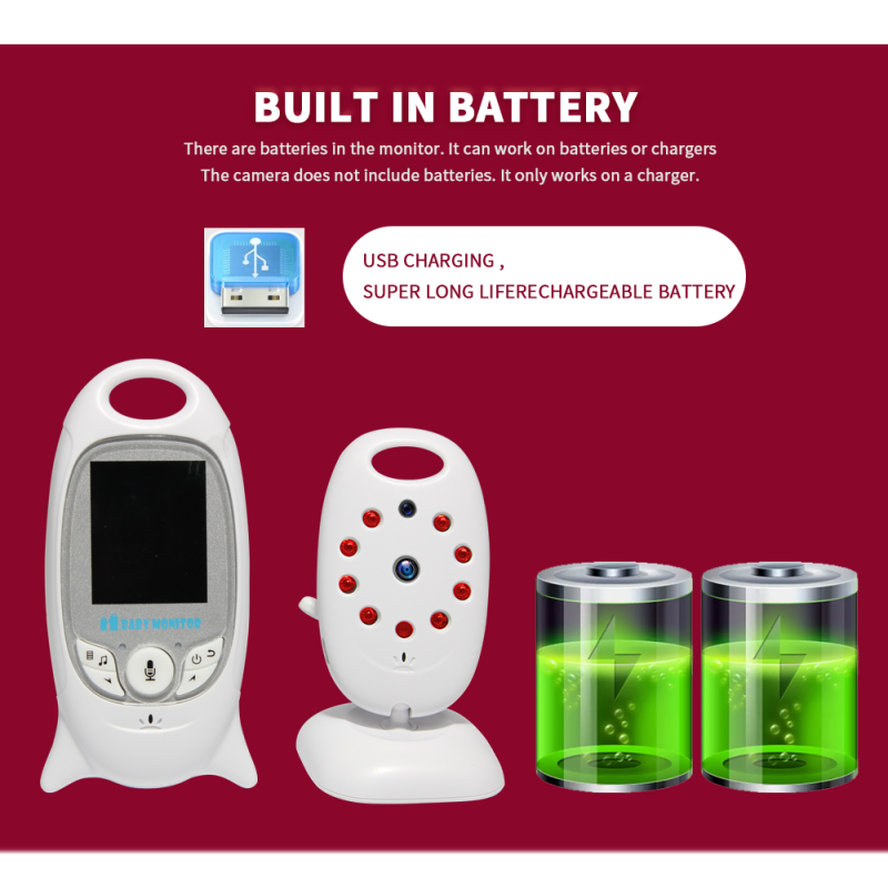 VB601 Bezdrátový Video Baby Monitor s Obousměrným Zvukem a Nočním Viděním – Klid pro Rodiče, Novinka!