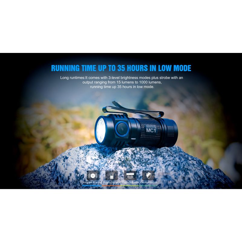 TrustFire MC1 Baton XP-L HI 1000lm LED svítilna | Mini EDC klíčenka | Kompaktní dobíjecí světlo
