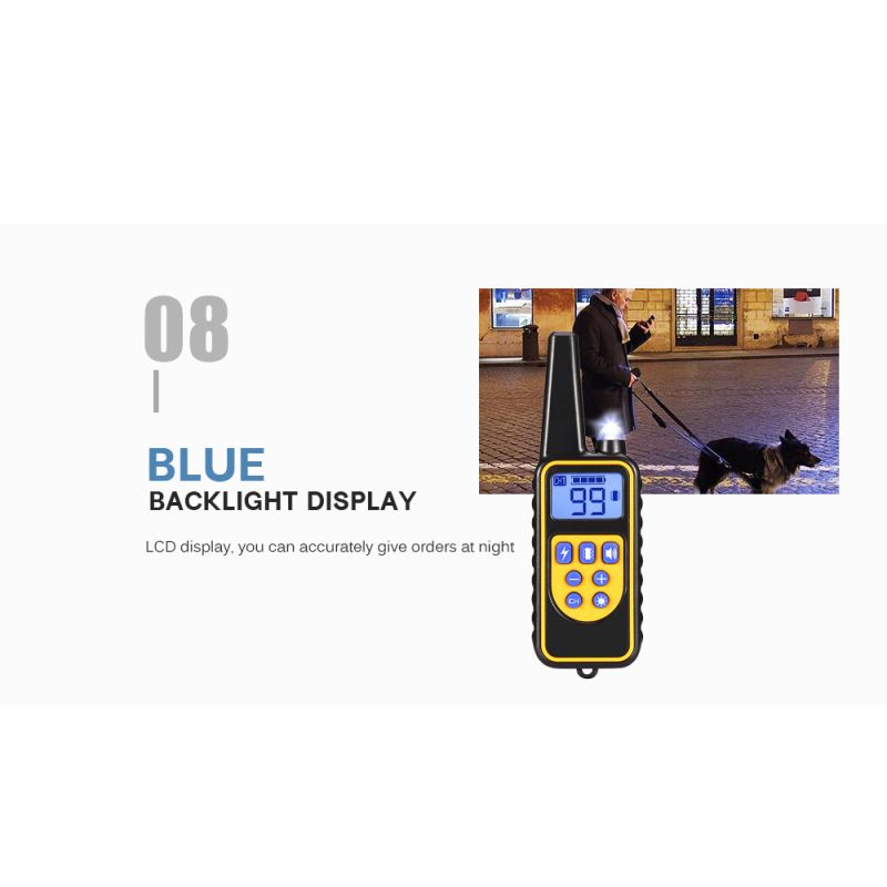 800m Vodotěsný Elektrický Výcvikový Obojek pro psy s Dálkovým Ovládáním – Perfektní Potřeby Pro Domácí Zvířata!