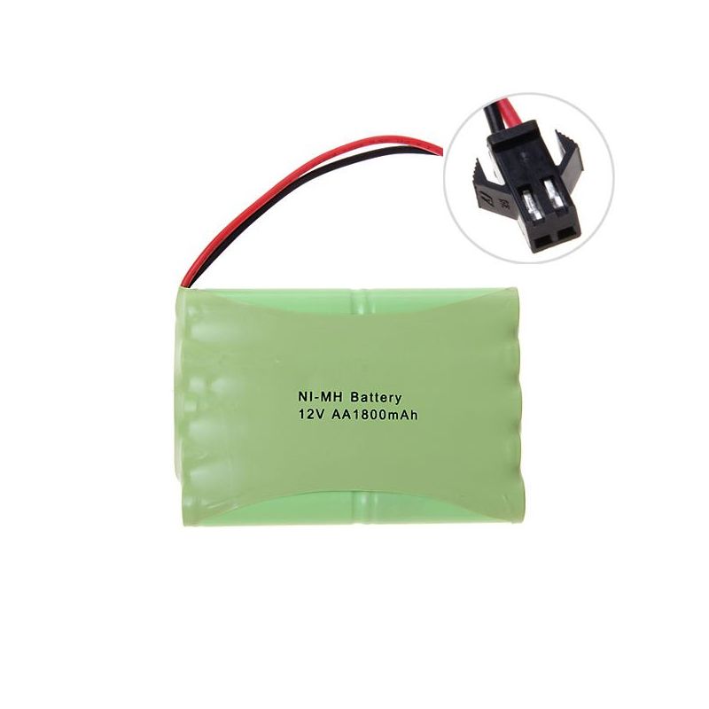 12V AA 1800mAh dobíjecí Ni-MH baterie s velkou SM zástrčkou pro modelová letadla a ekologickou domácnost