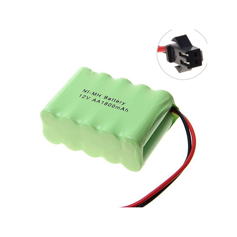 Ekologicky šetrná 12V AA 1800mAh Ni-MH dobíjecí baterie s SM konektorem pro hračky a dálkově ovládaná vozidla