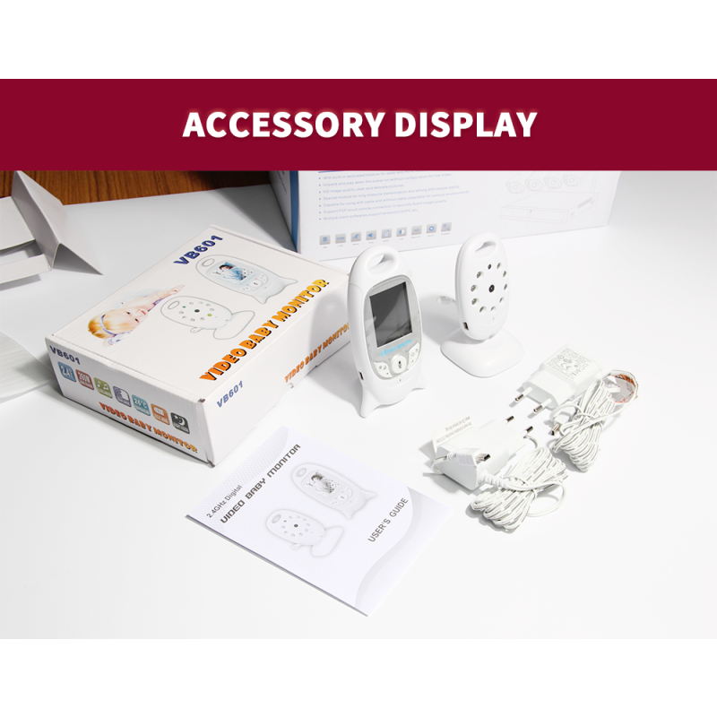 VB601 Bezdrátový Video Baby Monitor s Obousměrným Zvukem a Nočním Viděním – Klid pro Rodiče, Novinka!