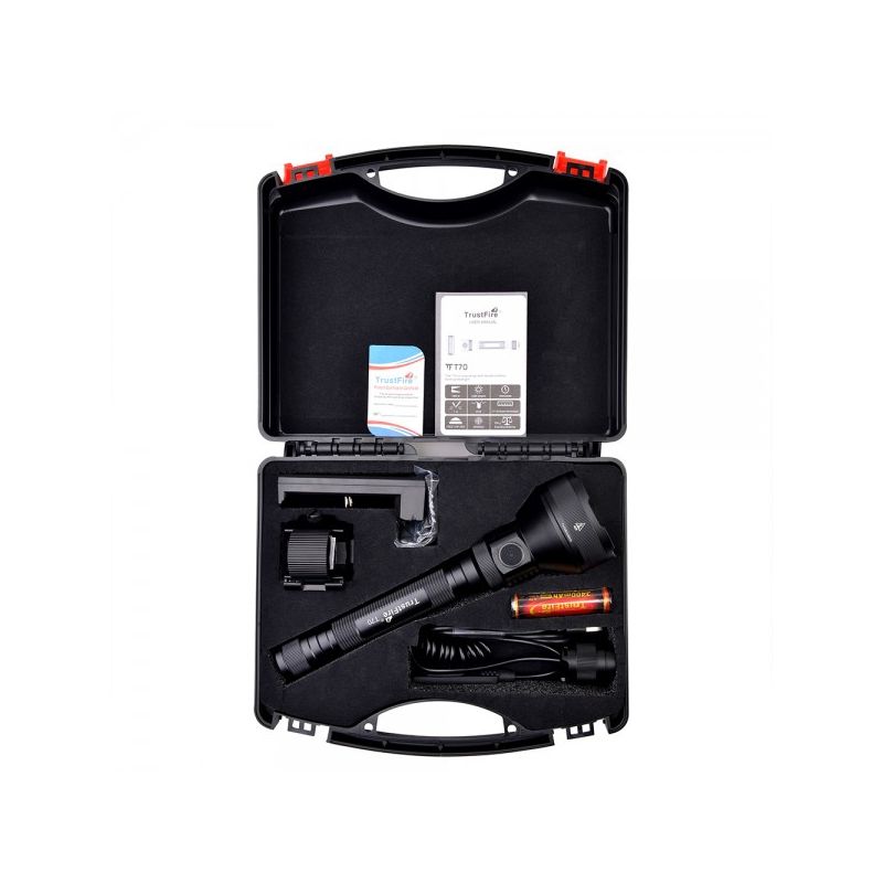 Trustfire T70 výkonná dobíjecí LED svítilna 2300 lumenů pro kempování turistiku a lovecké outdoorové aktivity