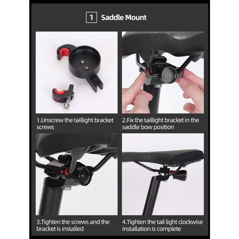 ROCKBROS Q5 Chytré Cyklistické Světlo s Automatickým Brzdovým Světlem, IPX6 Vodotěsné LED Zadní Světlo pro Bezpečnost a Viditelnost Cyklistů