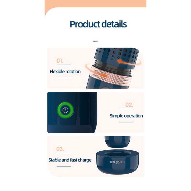 Donlim Čistič Ovoce & Zeleniny - Bezpečnost Potravin Ozonizér pro Zdravý Životní Styl, Dobíjecí, Intuitivní Design