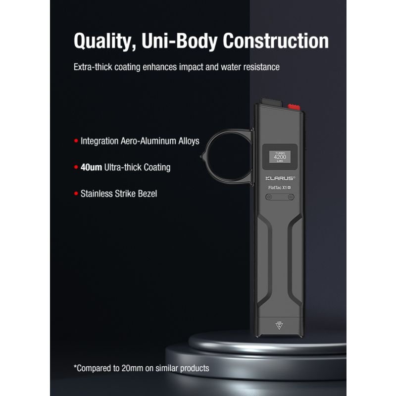 Klarus X1 Ultra-thin kapesní svítilna SST-70 LED 4200LM venkovní nouzová svítilna