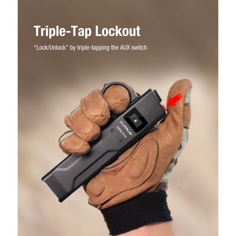 Klarus X1 Ultra-thin kapesní svítilna SST-70 LED 4200LM venkovní nouzová svítilna