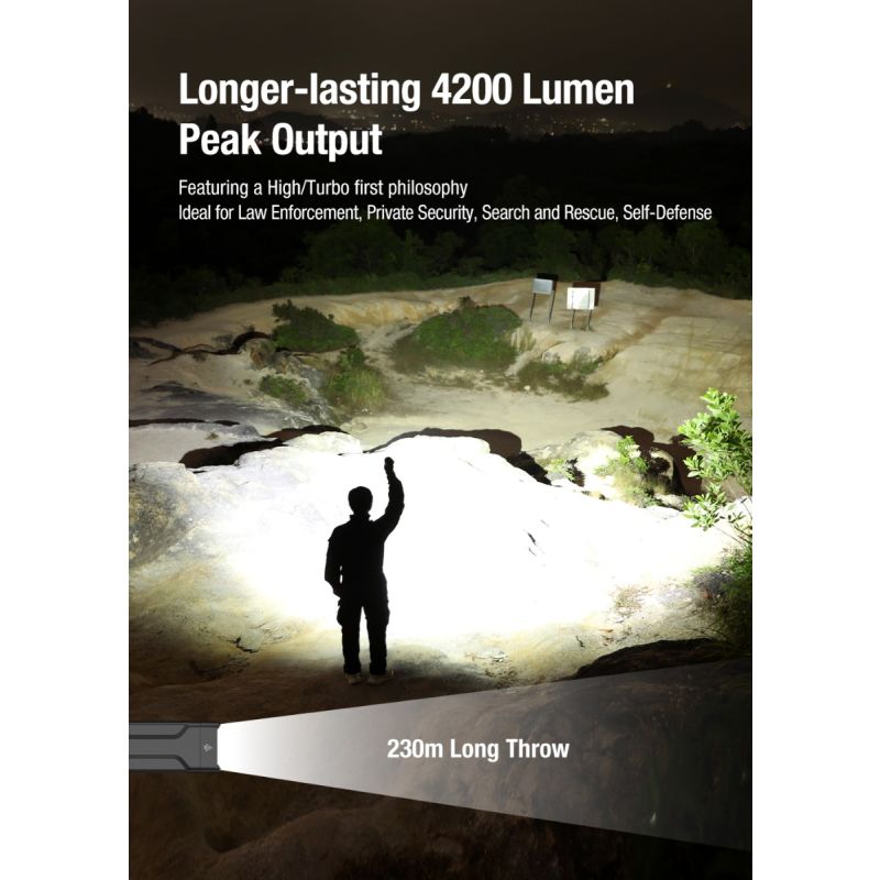 Klarus X1 Ultra-thin kapesní svítilna SST-70 LED 4200LM venkovní nouzová svítilna