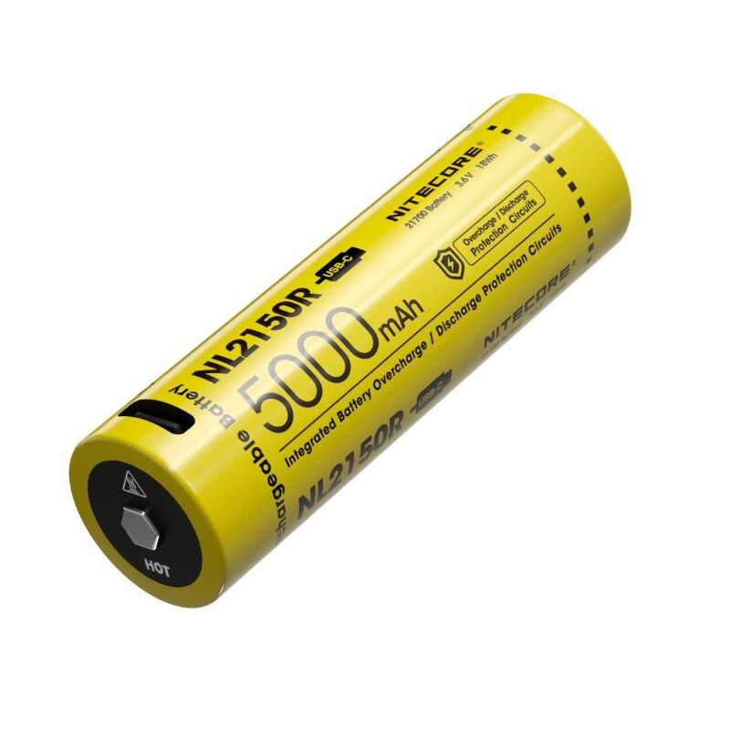 NITECORE NL2150R Li-ion dobíjecí baterie 5000mAh 3.6V USB-C vysoká kapacita kompaktní lehká na cestách