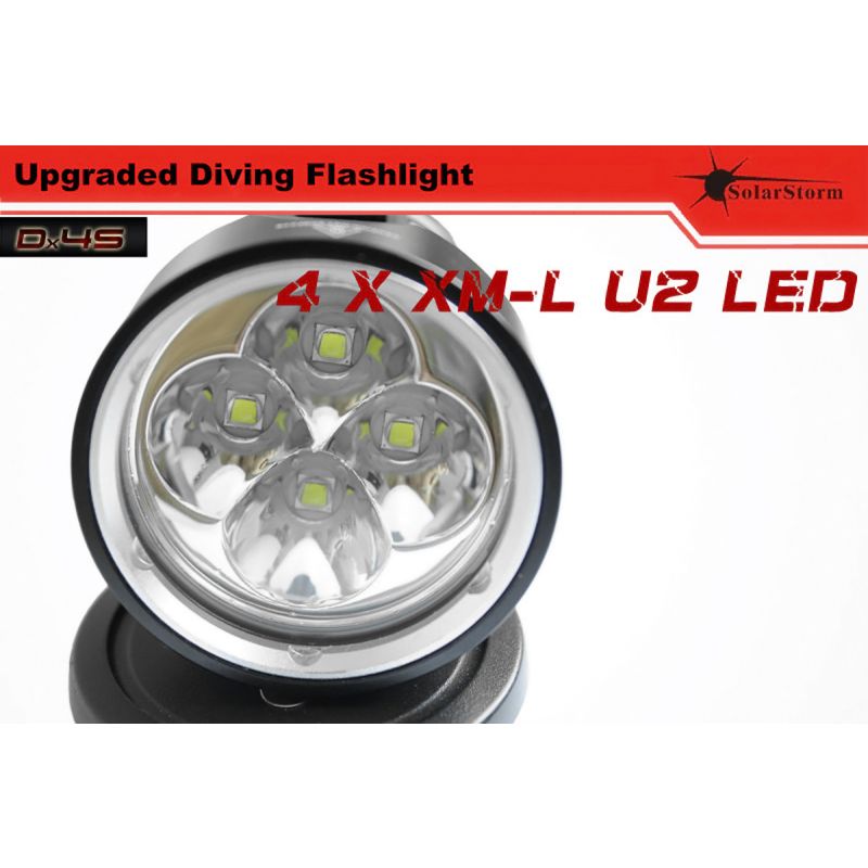 Solarstorm DX4S 4XU2 3200-Lumen LED Potápěčská Svítilna IPX8 – Odolná pro Průzkum Moře!