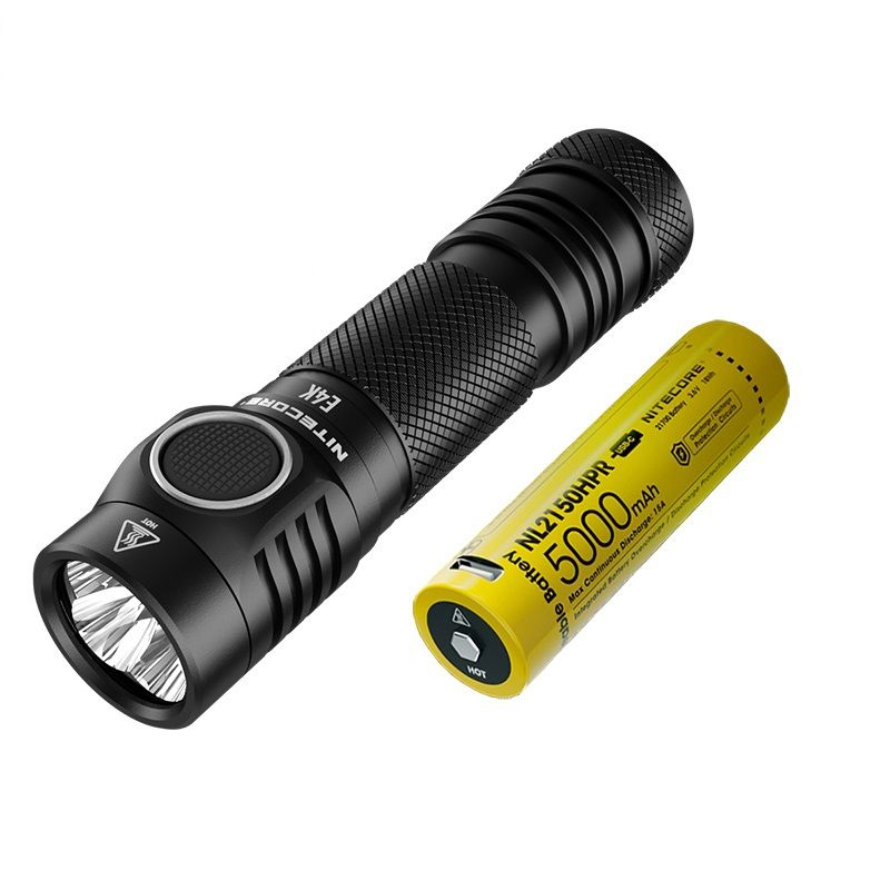 Nitecore E4K svítilna 4400 lumenů kompaktní 21700 baterie voděodolná vysoká svítivost pro venkovní osvětlení
