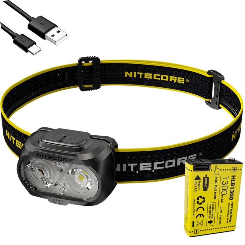 Přední světlomet Nitecore UT27 520 lumenů duální LED technologie XP-G3 S3 ideální pro trekking a kempování