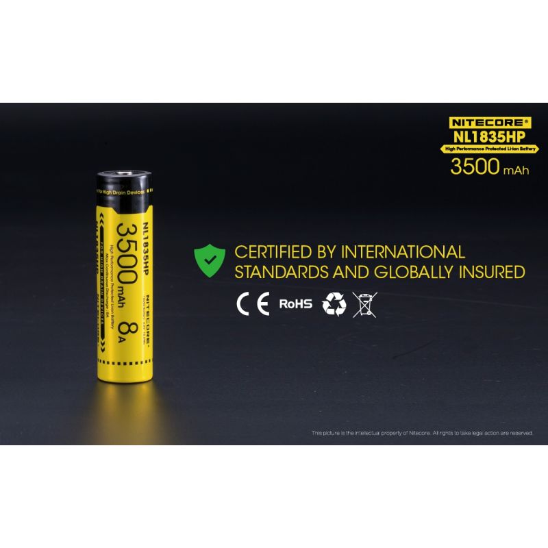 Nitecore NL1835HP 3500mAh 18650 dobíjecí baterie pro vysoký výkon, spolehlivá energie, venkovní nadšence