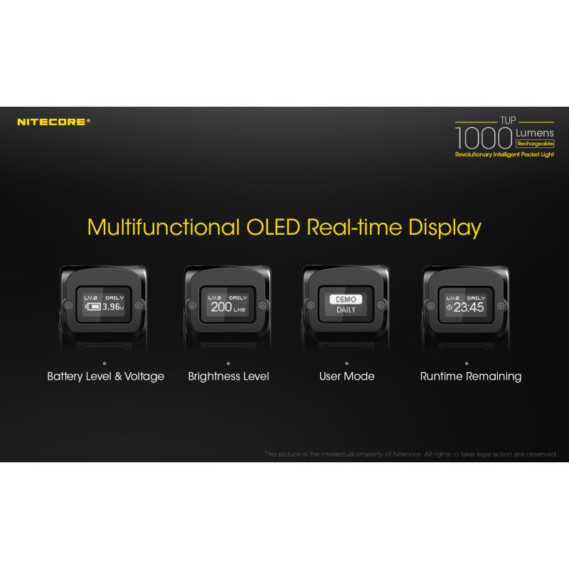 Nitecore TUP XP-L HD V6 Mini svítilna 1000 lumenů USB dobíjecí LED, kompaktní outdoorové vybavení