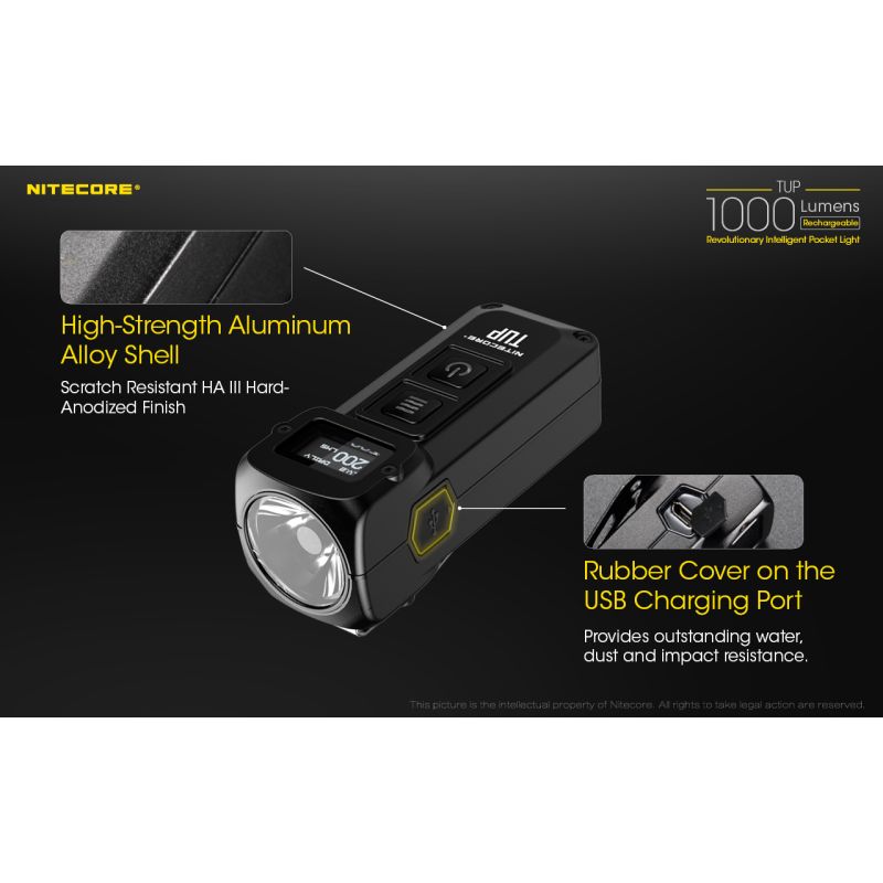 Nitecore TUP XP-L HD V6 Mini svítilna 1000 lumenů USB dobíjecí LED, kompaktní outdoorové vybavení