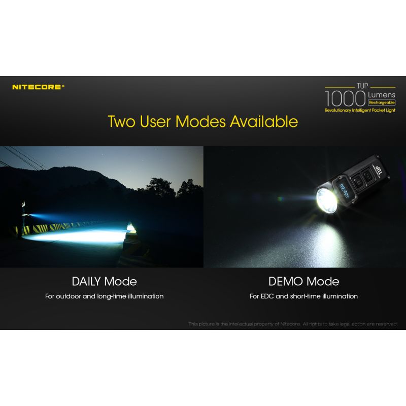 Nitecore TUP XP-L HD V6 Mini svítilna 1000 lumenů USB dobíjecí LED, kompaktní outdoorové vybavení