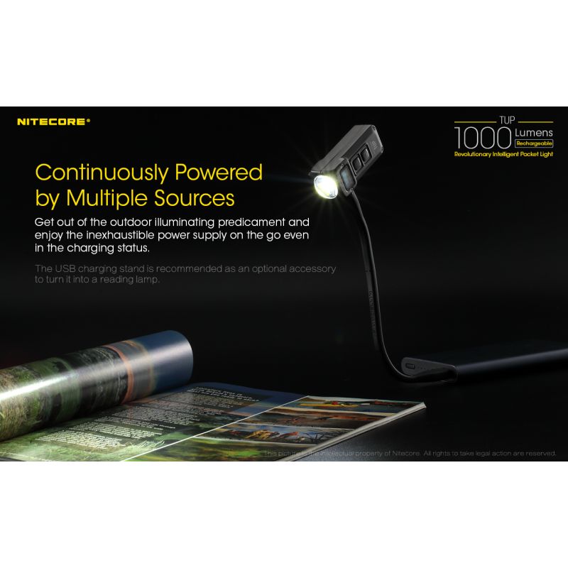 Nitecore TUP XP-L HD V6 Mini svítilna 1000 lumenů USB dobíjecí LED, kompaktní outdoorové vybavení