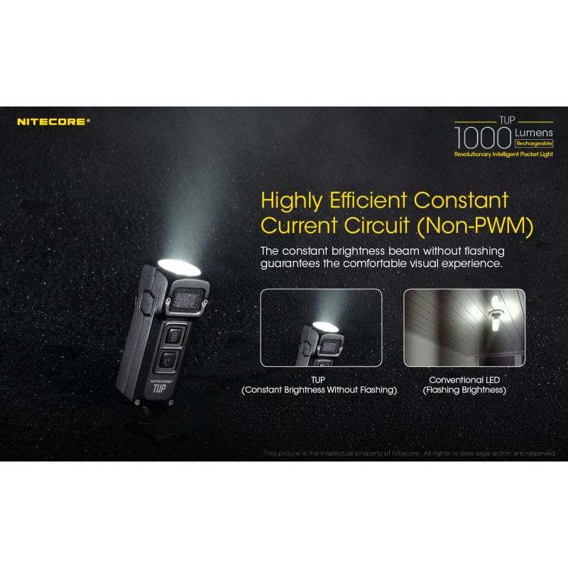 Nitecore TUP XP-L HD V6 Mini svítilna 1000 lumenů USB dobíjecí LED, kompaktní outdoorové vybavení