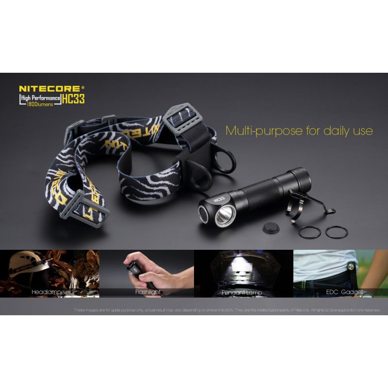 Nitecore HC33 XHP35 LED Světlomet 1800 lumenů | Venkovní & Kempingové Hands-Free Osvětlení
