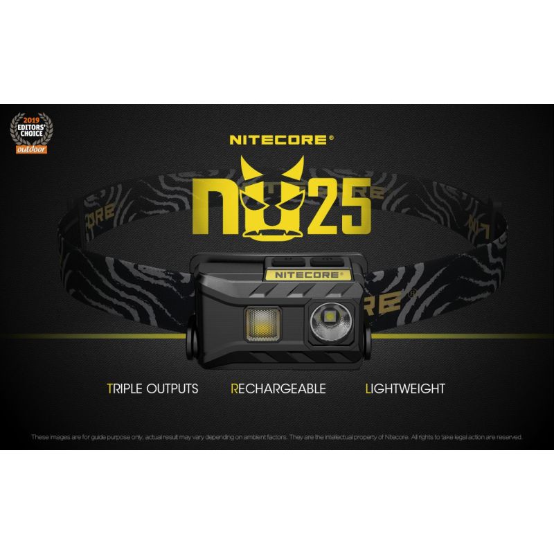 Nitecore NU25 XP-G2 S3 LED svítilna – 360 lumenů, nabíjecí, outdoorové osvětlení, lehký světlomet