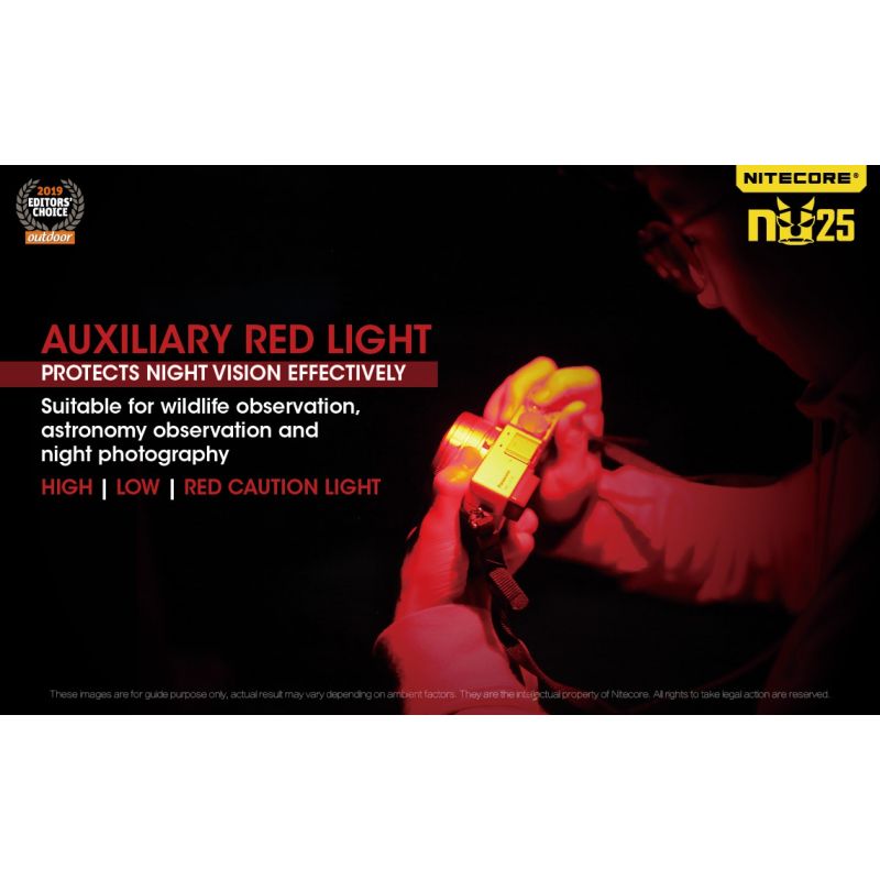 Nitecore NU25 XP-G2 S3 LED svítilna – 360 lumenů, nabíjecí, outdoorové osvětlení, lehký světlomet