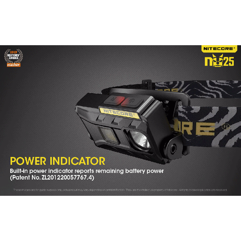 Nitecore NU25 XP-G2 S3 LED svítilna – 360 lumenů, nabíjecí, outdoorové osvětlení, lehký světlomet