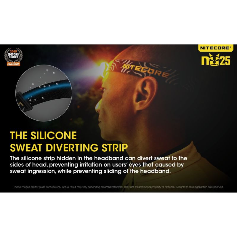 Nitecore NU25 XP-G2 S3 LED svítilna – 360 lumenů, nabíjecí, outdoorové osvětlení, lehký světlomet