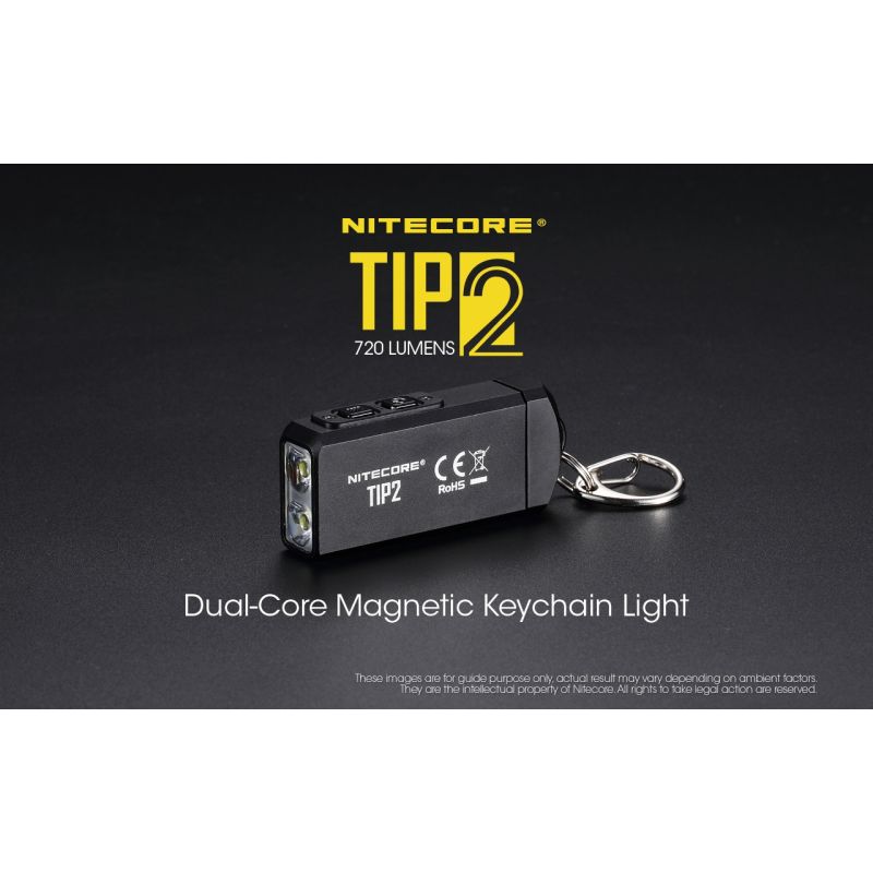 NITECORE TIP2 LED svítilna 720lm USB nabíjecí klíčenková baterka | Kompaktní design, venkovní nástroj.