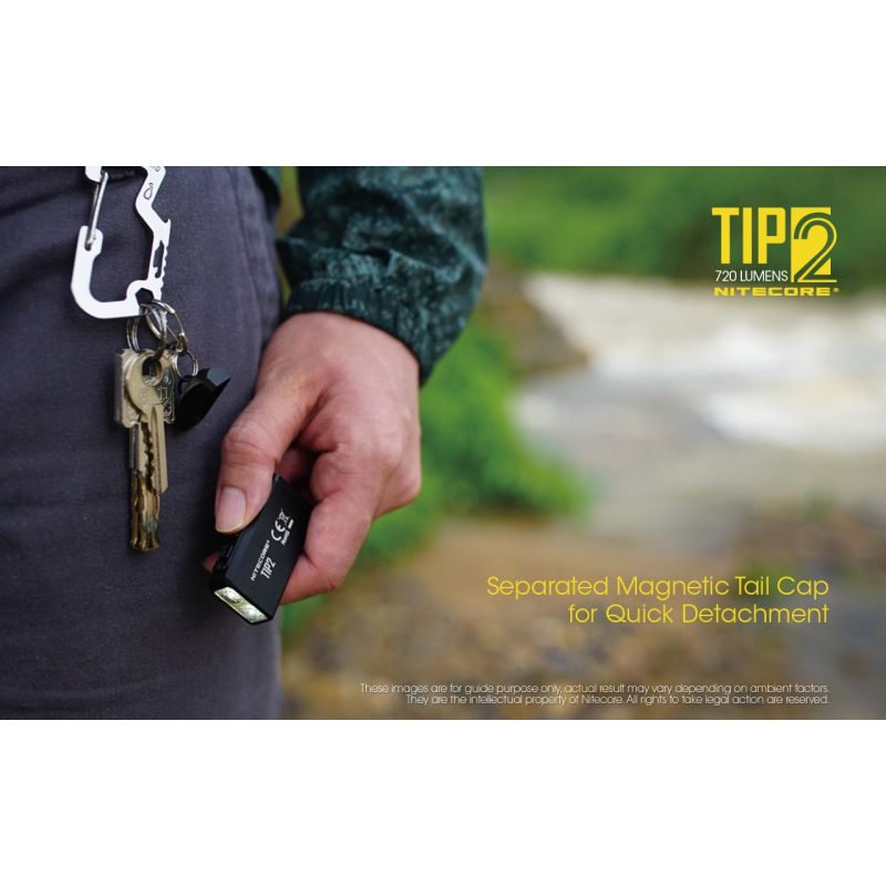 NITECORE TIP2 LED svítilna 720lm USB nabíjecí klíčenková baterka | Kompaktní design, venkovní nástroj.