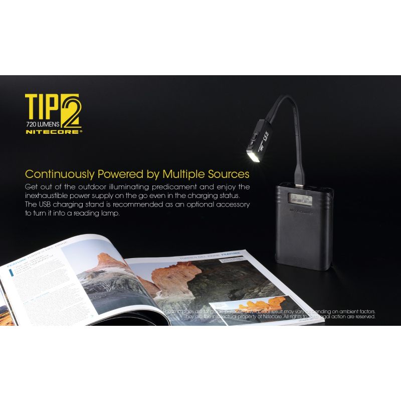 NITECORE TIP2 LED svítilna 720lm USB nabíjecí klíčenková baterka | Kompaktní design, venkovní nástroj.