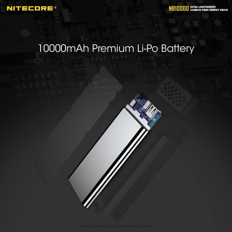 NITECORE NB10000 QC 10000mAh Power Banka Dual Port USB-C Lehké Rychlé Nabíjení pro iPhone Samsung