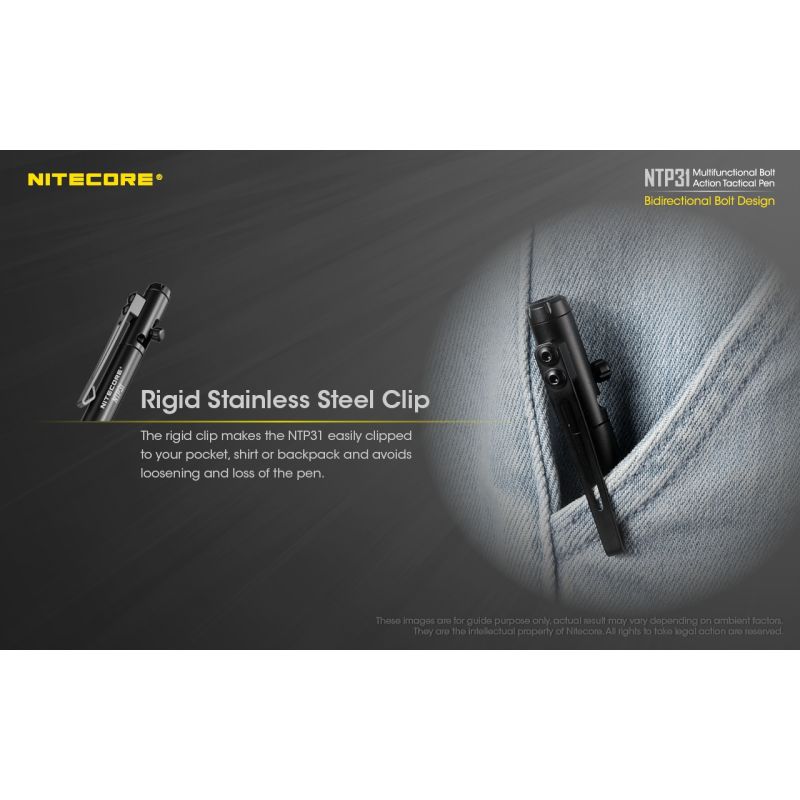 NITECORE NTP31 Multifunkční Taktické Bolt Action Pero – Odolná konstrukce pro Outdoor a Sebeobranu