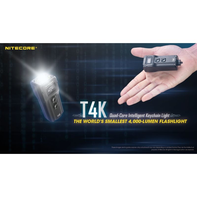 Nitecore T4K: Přenosná klíčenková svítilna 4000 lumenů s USB-C pro každodenní nošení