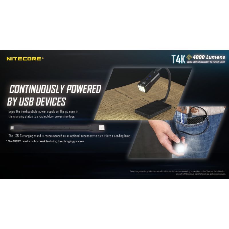 Nitecore T4K: Přenosná klíčenková svítilna 4000 lumenů s USB-C pro každodenní nošení