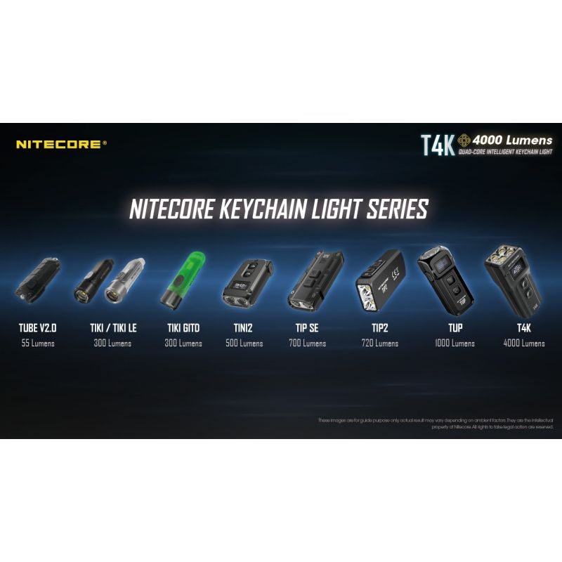 Nitecore T4K: Přenosná klíčenková svítilna 4000 lumenů s USB-C pro každodenní nošení