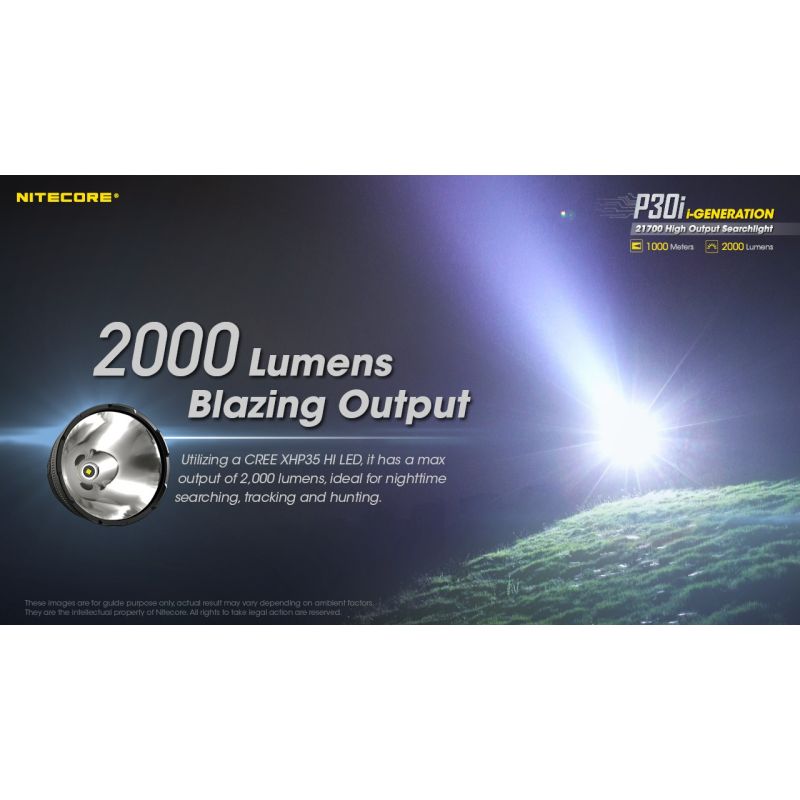 Nitecore P30i taktická svítilna 2000lm XHP35 HI outdoorové osvětlení dosah 1000m spolehlivá LED