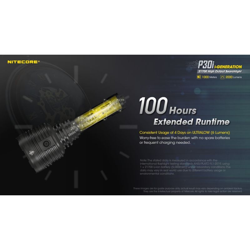 Nitecore P30i taktická svítilna 2000lm XHP35 HI outdoorové osvětlení dosah 1000m spolehlivá LED