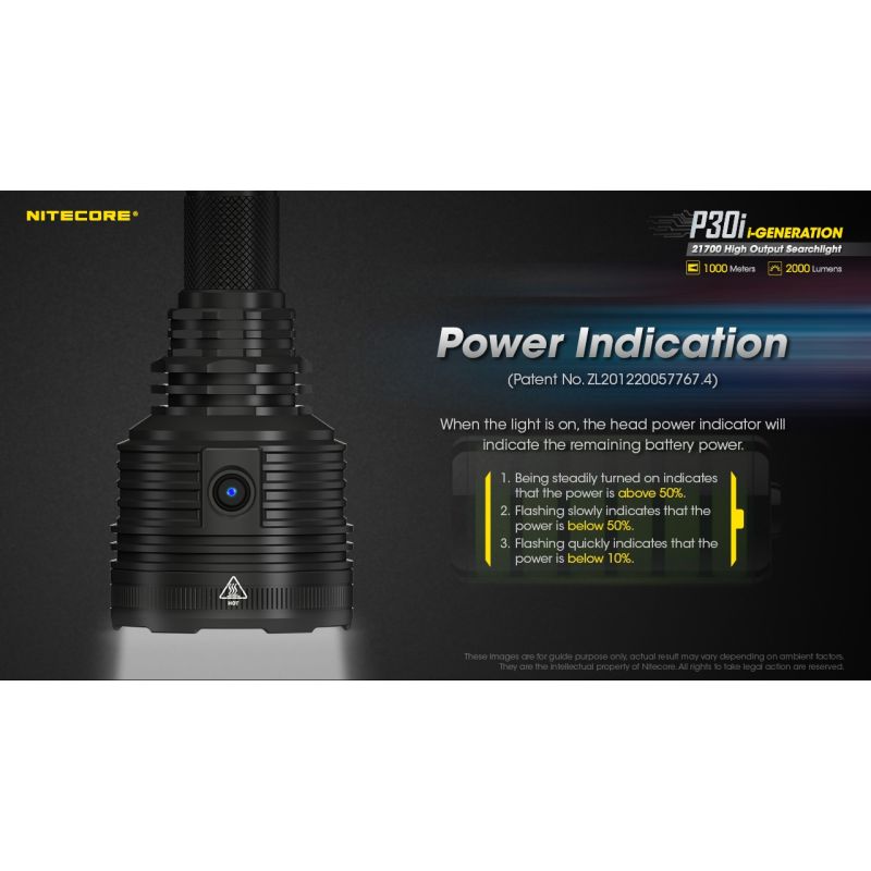 Nitecore P30i taktická svítilna 2000lm XHP35 HI outdoorové osvětlení dosah 1000m spolehlivá LED