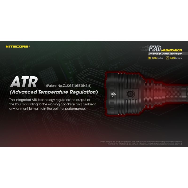 Nitecore P30i taktická svítilna 2000lm XHP35 HI outdoorové osvětlení dosah 1000m spolehlivá LED