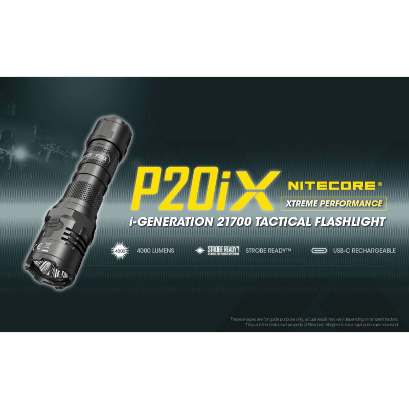 Nitecore P20iX 4000lm taktická svítilna, USB-C, odolná outdoorová svítilna s jasnými LEDkami!