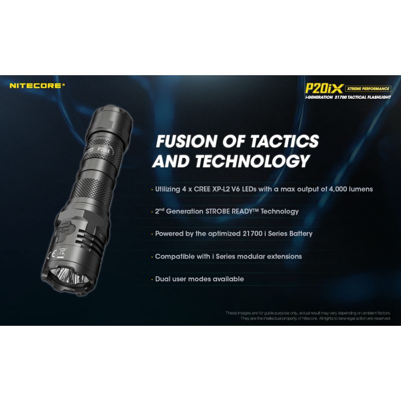 Nitecore P20iX 4000lm taktická svítilna, USB-C, odolná outdoorová svítilna s jasnými LEDkami!