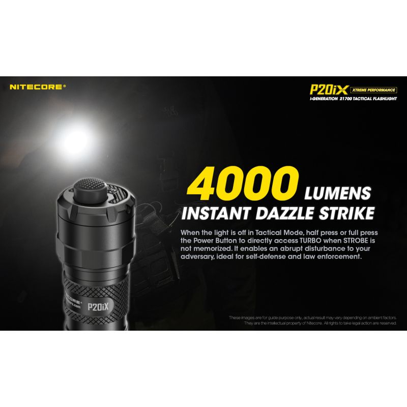 Nitecore P20iX 4000lm taktická svítilna, USB-C, odolná outdoorová svítilna s jasnými LEDkami!