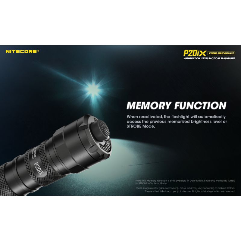 Nitecore P20iX 4000lm taktická svítilna, USB-C, odolná outdoorová svítilna s jasnými LEDkami!