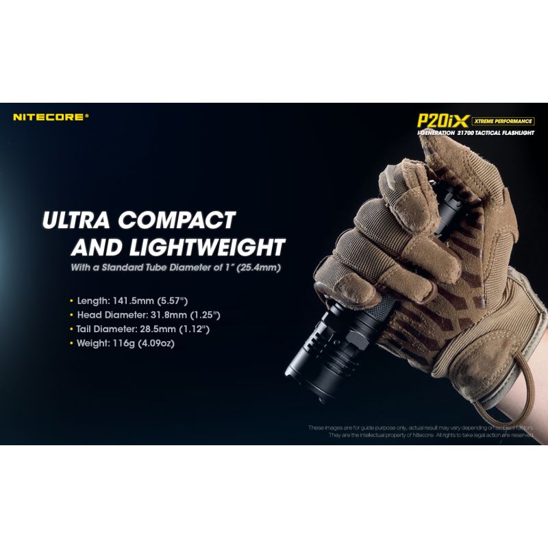 Nitecore P20iX 4000lm taktická svítilna, USB-C, odolná outdoorová svítilna s jasnými LEDkami!