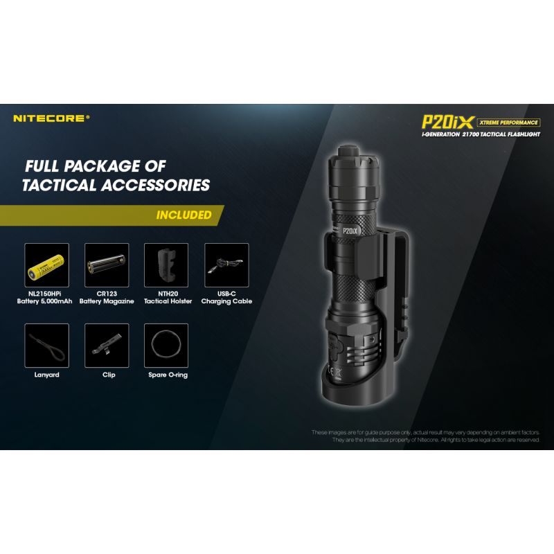 Nitecore P20iX 4000lm taktická svítilna, USB-C, odolná outdoorová svítilna s jasnými LEDkami!