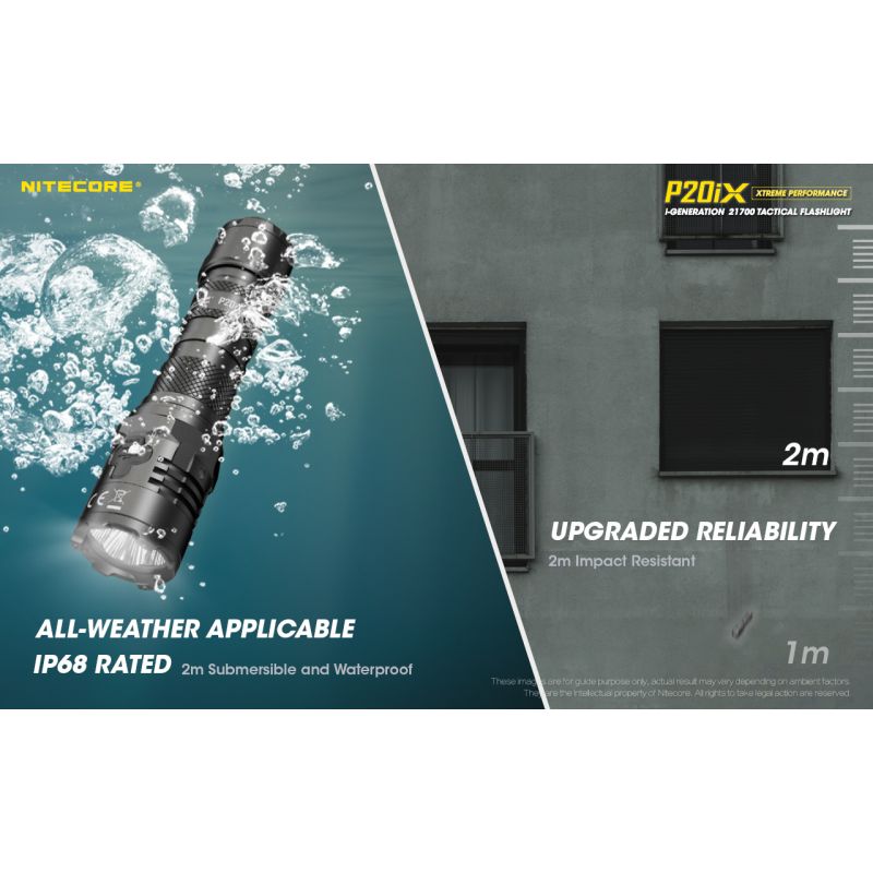 Nitecore P20iX 4000lm taktická svítilna, USB-C, odolná outdoorová svítilna s jasnými LEDkami!