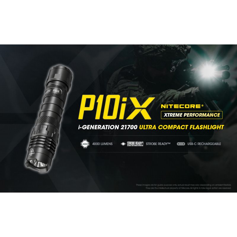 Nitecore P10iX LED svítilna 4000 lumenů – Výkonná outdoorová taktická svítilna, spolehlivá!